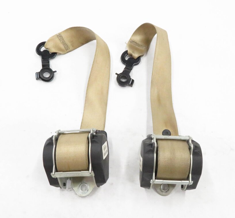Thumbnail 4: 2007 BMW X5 (E70) REAR 3rd THIRD ROW SEATBELT BUCKLE RETRACTOR SET-2 (BEIGE)