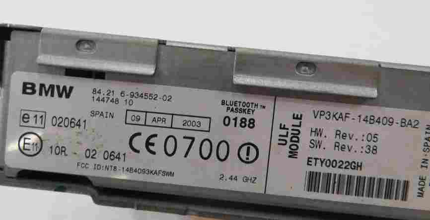 Thumbnail 7: 2003 BMW X5 (E53) BLUETOOTH ULF COMMUNICATION PHONE TRANSMITTER MODULE