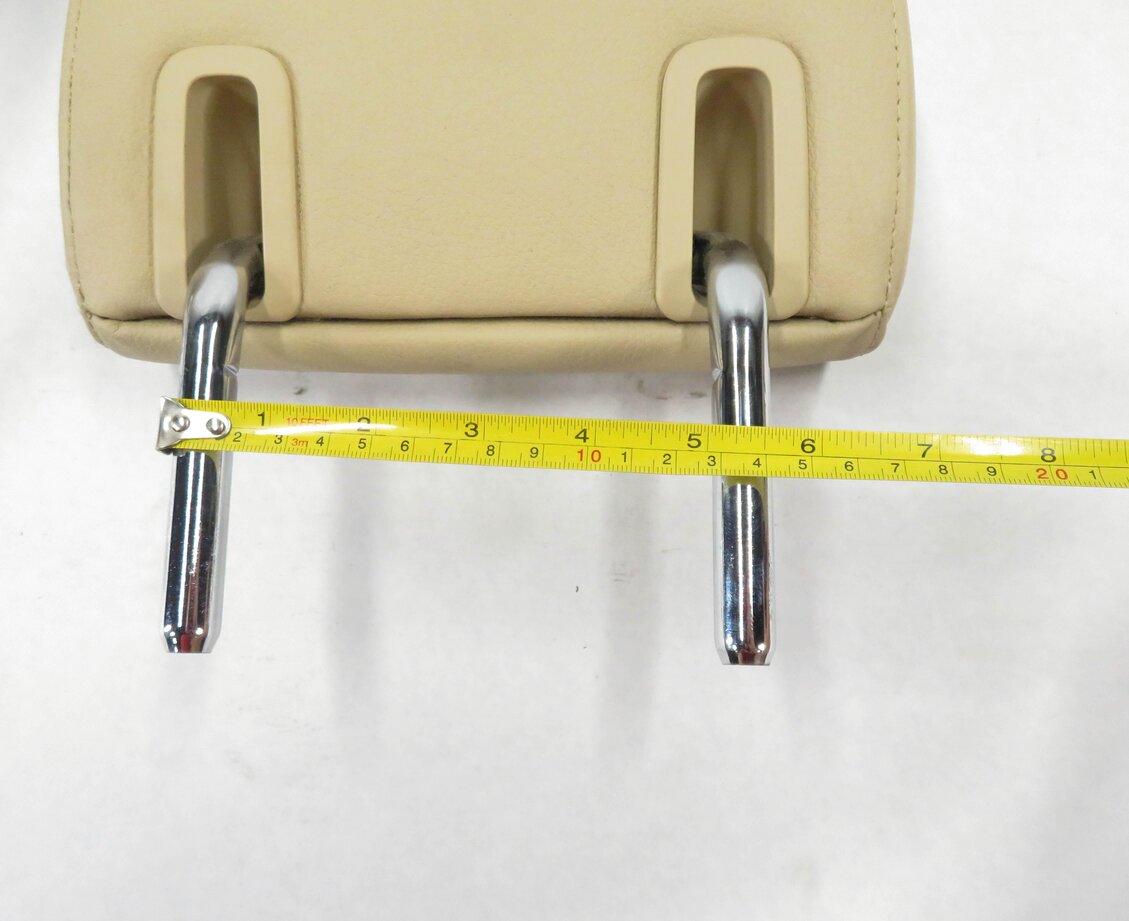 Thumbnail 8: 11 BMW 535i (F10) REAR LEFT RIGHT & CENTER HEADREST SET (3) BEIGE DAKOTA LEATHER