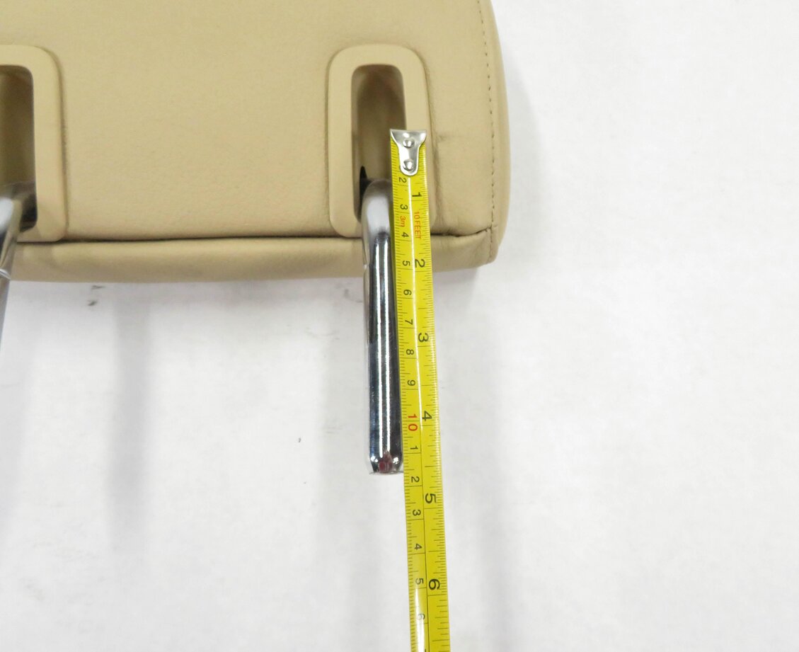 Thumbnail 9: 11 BMW 535i (F10) REAR LEFT RIGHT & CENTER HEADREST SET (3) BEIGE DAKOTA LEATHER
