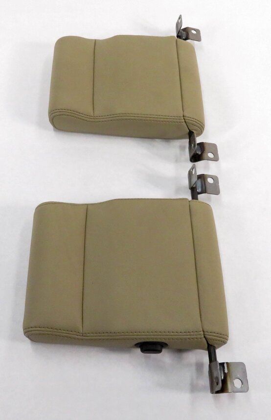 Thumbnail 3: 2015 LAND ROVER LR4 - REAR 3rd THIRD ROW (ALMOND BEIGE LEATHER) HEADREST SET-2