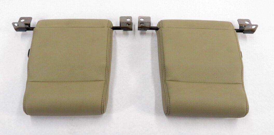 Thumbnail 4: 2015 LAND ROVER LR4 - REAR 3rd THIRD ROW (ALMOND BEIGE LEATHER) HEADREST SET-2