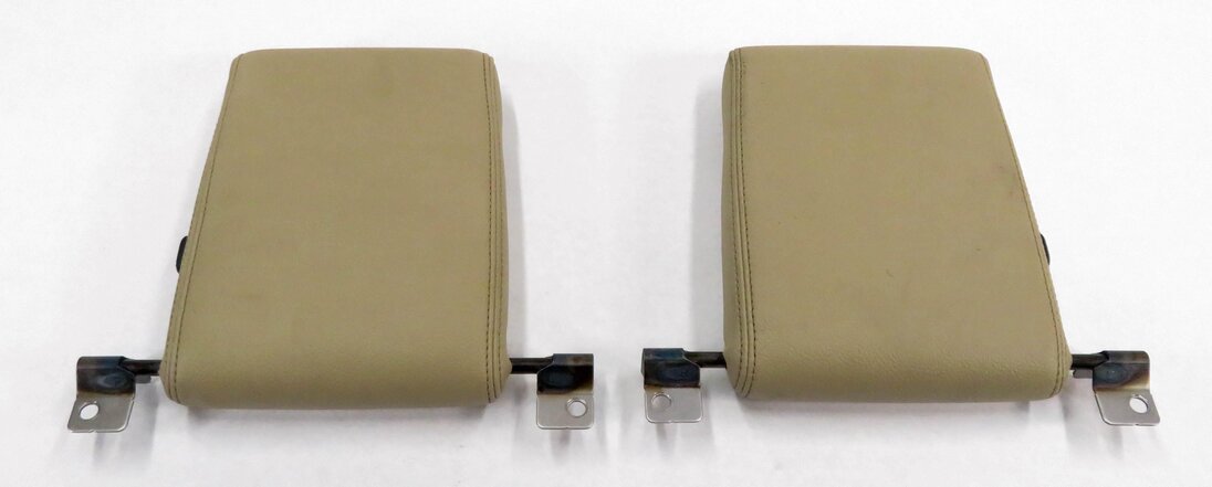 Thumbnail 5: 2015 LAND ROVER LR4 - REAR 3rd THIRD ROW (ALMOND BEIGE LEATHER) HEADREST SET-2
