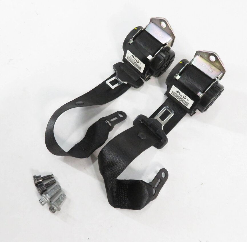 2014 BMW X1 (E84) LEFT & RIGHT SIDE REAR SEATBELT BUCKLE RETRACTOR SET-2 (BLACK)
