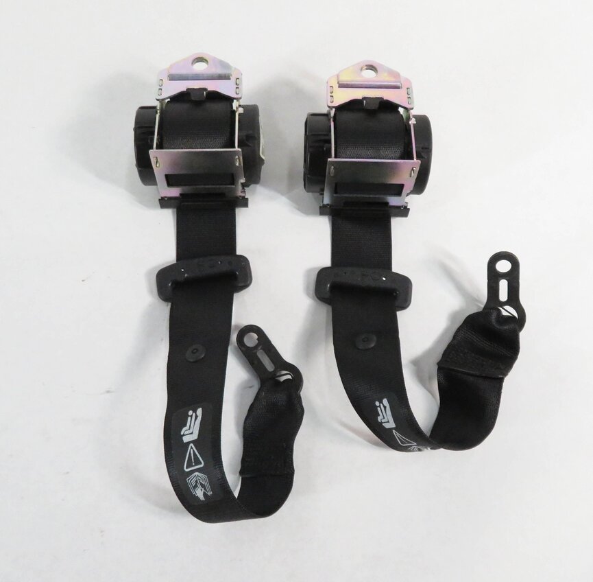 Thumbnail 5: 2014 BMW X1 (E84) LEFT & RIGHT SIDE REAR SEATBELT BUCKLE RETRACTOR SET-2 (BLACK)