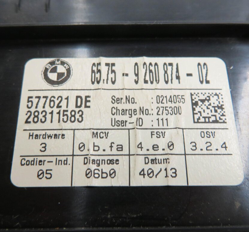 Thumbnail 6: 2014 BMW X1 (E84) ANTI THEFT ULTRASONIC ALARM SENSOR CONTROL MODULE (BEIGE)