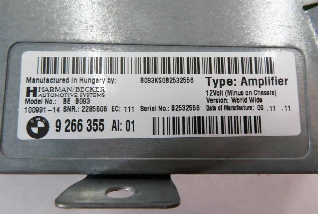 Thumbnail 6: 11-13 BMW 528i 535i 550i (F10) HARMAN BECKER RADIO STEREO AUDIO AMP AMPLIFIER