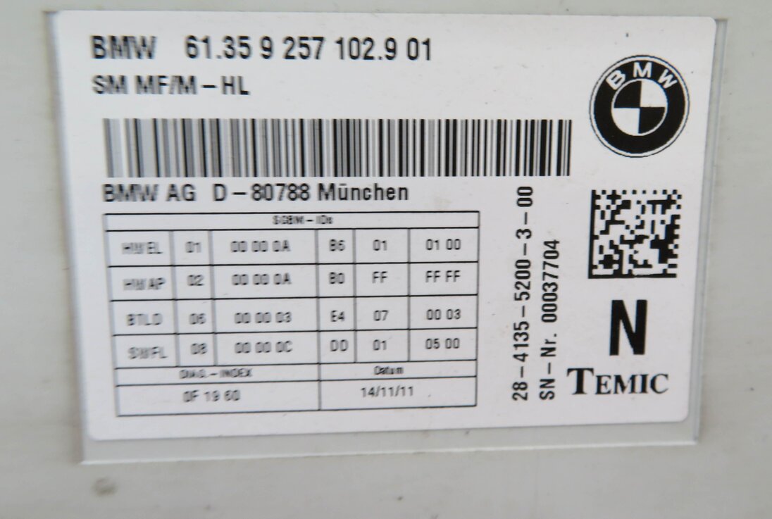 Thumbnail 6: 10-17 BMW 528i 535i 550i 650i 740i 750i 760i F10 F01 COMFORT MEMORY SEAT MODULE