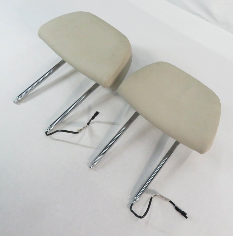 2011 BMW 550iGT (F07) FRONT LEFT & RIGHT (IVORY LEATHER) ACTIVE HEADREST SET-2