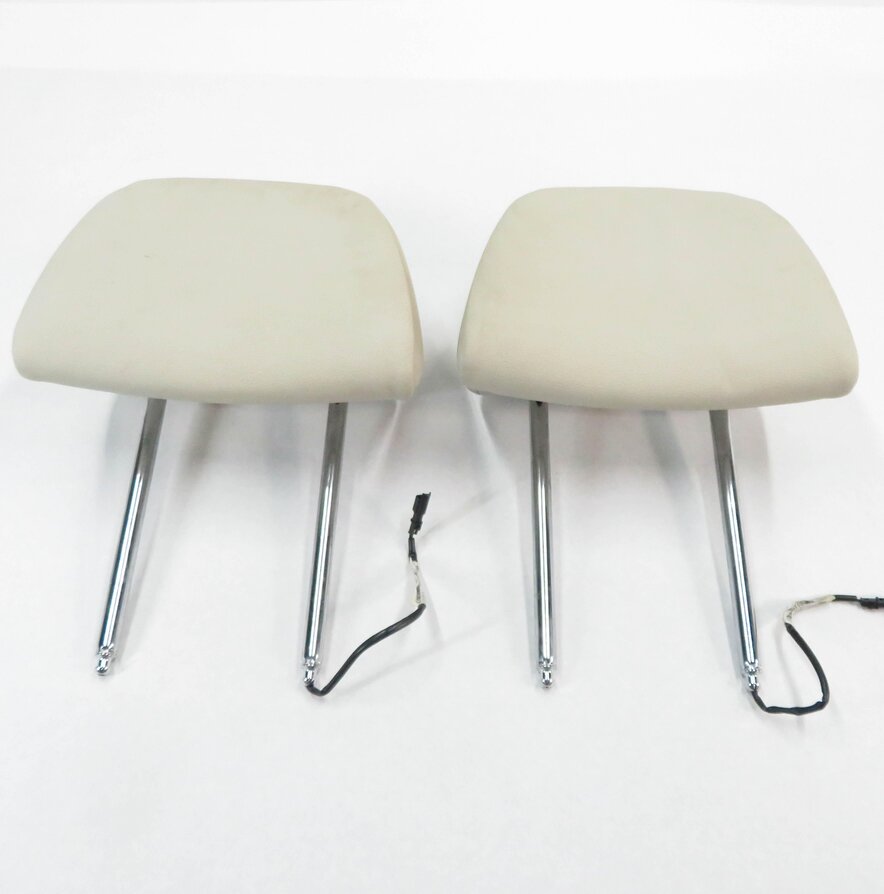 Thumbnail 2: 2011 BMW 550iGT (F07) FRONT LEFT & RIGHT (IVORY LEATHER) ACTIVE HEADREST SET-2