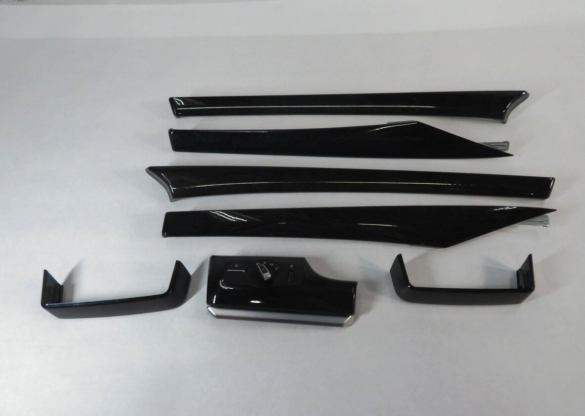 Thumbnail 2: 2011 BMW 550iGT (F07) DASH DOOR CONSOLE (WOOD ASH ANTHRACITE BLACK) TRIM SET-7