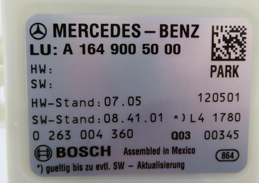 Thumbnail 6: 2012 MERCEDES BENZ GL350 (X164) PDC PARK DISTANCE SENSOR CONTROL MODULE COMPUTER
