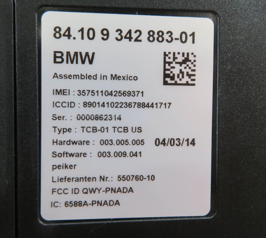 Thumbnail 6: 2014 BMW 328i (F30) BLUETOOTH TELEMATICS COMMUNICATION CONTROL MODULE COMPUTER