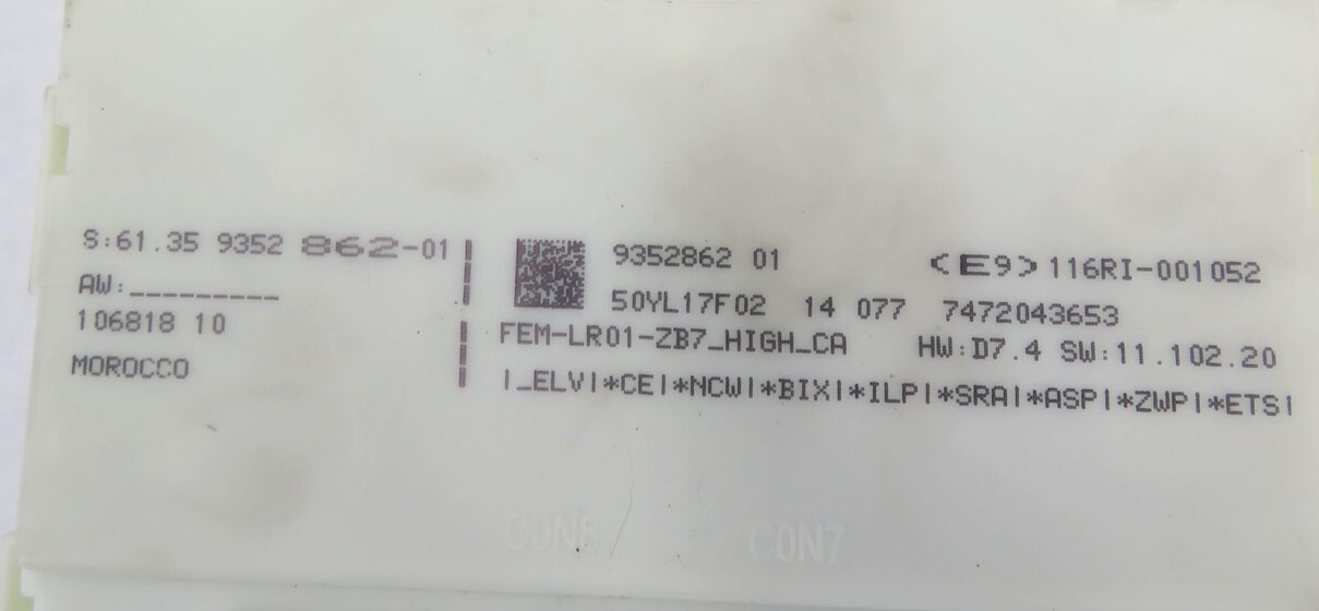 Thumbnail 7: 2014 BMW 328i (F30) 2.0L DIESEL ENGINE ECM DME BCM IMMOBILIZER MODULE KEY SET-3