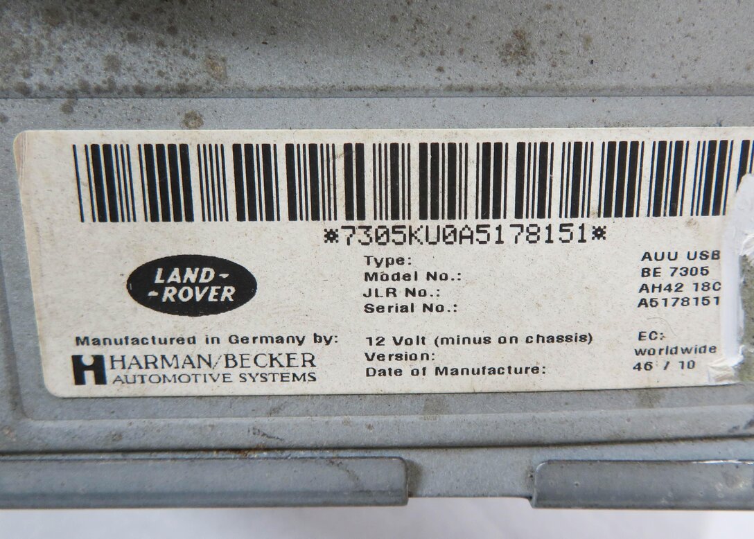 Thumbnail 6: 2011 RANGE ROVER SPORT (L320) RADIO STEREO USB / i-POD INTERFACE CONTROL MODULE