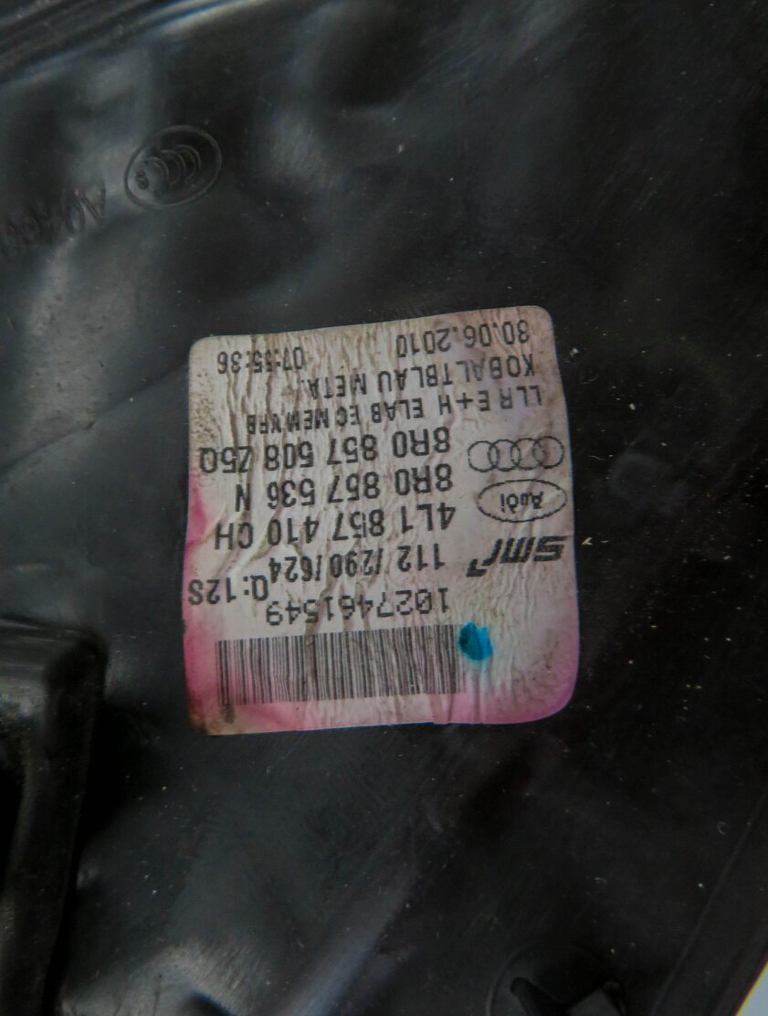 Thumbnail 9: 2010-2012 AUDI Q7 (4L) RIGHT P-FOLD HEATED MEMORY DOOR MIRROR (COBALT BLUE LZ5Q)