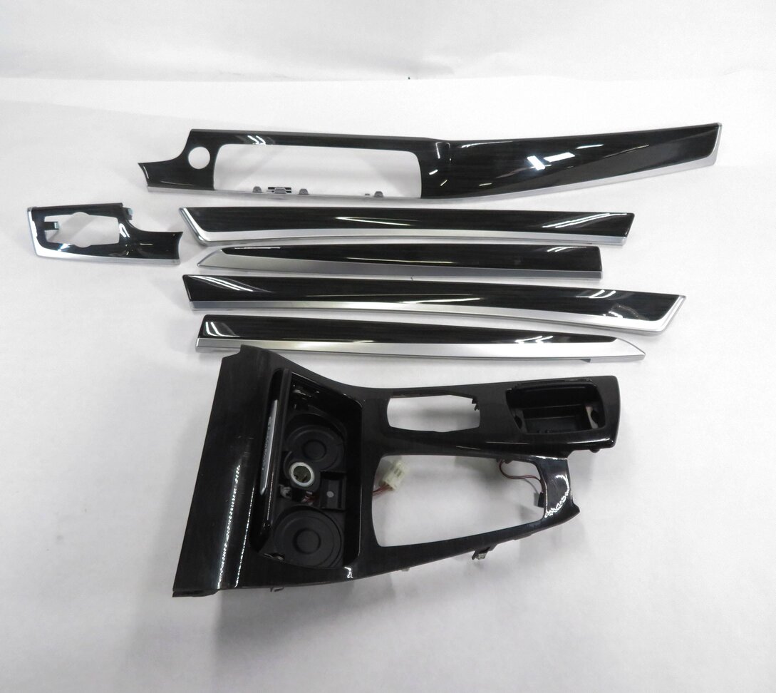 2013 BMW ACTIVEHYBRID 5 - DASH DOOR CONSOLE (FINELINE ANTHRACITE) WOOD TRIM SET
