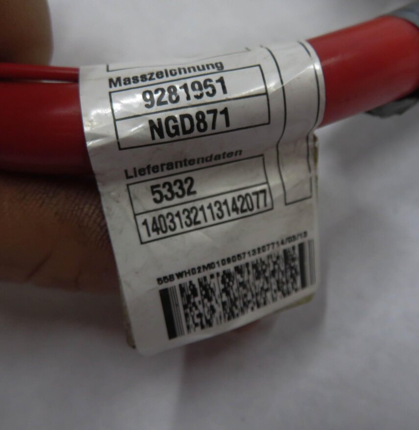 Thumbnail 6: 2013 BMW ACTIVEHYBRID 5 - POST TERMINAL POSITIVE BATTERY CABLE LEAD (SRS)