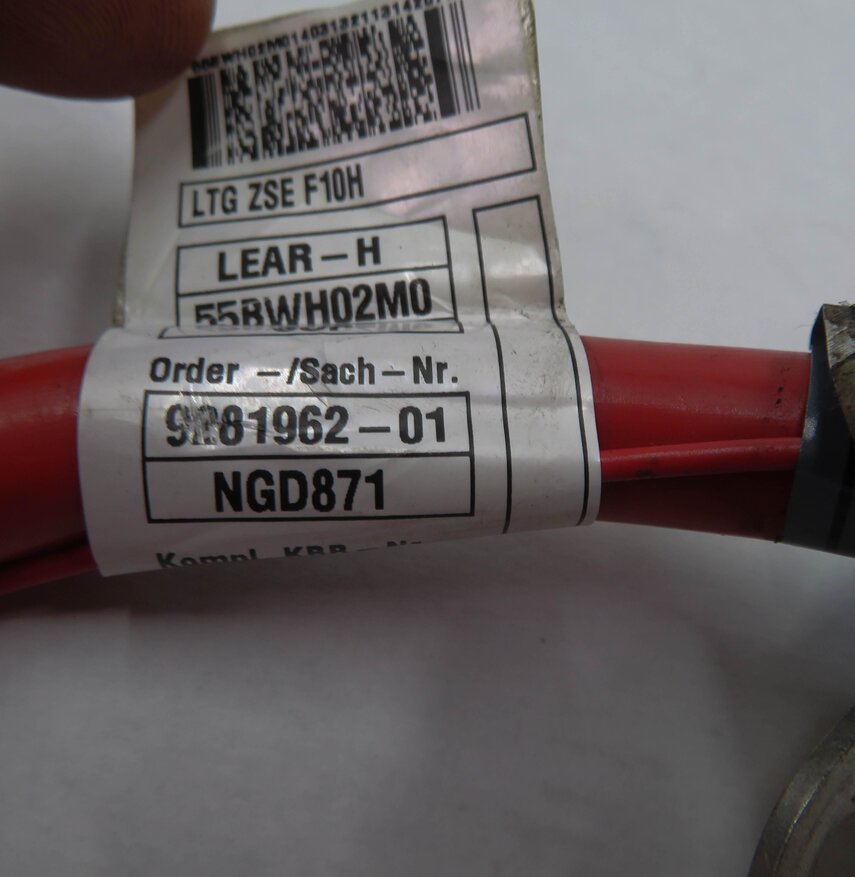 Thumbnail 7: 2013 BMW ACTIVEHYBRID 5 - POST TERMINAL POSITIVE BATTERY CABLE LEAD (SRS)