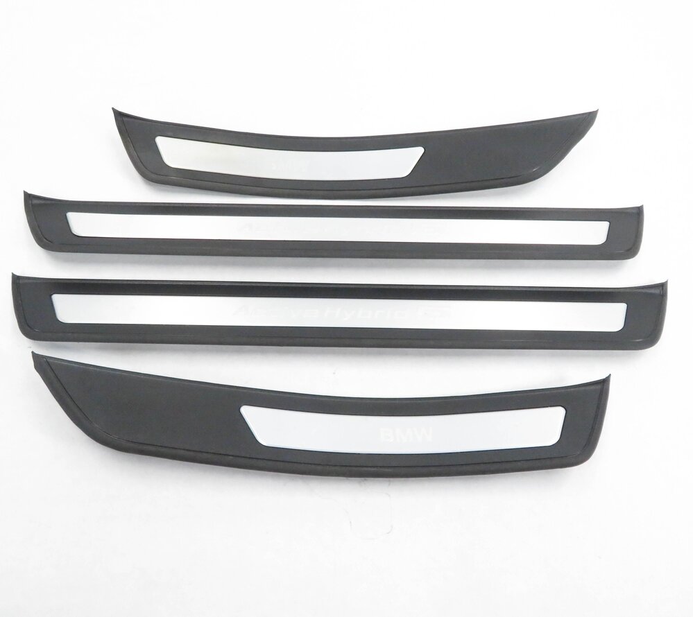 Thumbnail 2: 2013 BMW ACTIVEHYBRID 5 - FRONT & REAR DOOR SILL SCUFF PLATE TRIM PANEL SET-4