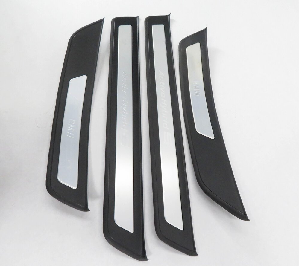 Thumbnail 3: 2013 BMW ACTIVEHYBRID 5 - FRONT & REAR DOOR SILL SCUFF PLATE TRIM PANEL SET-4