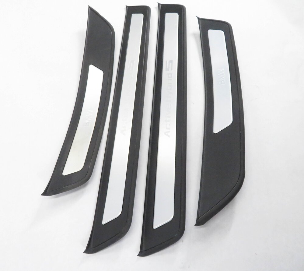 Thumbnail 4: 2013 BMW ACTIVEHYBRID 5 - FRONT & REAR DOOR SILL SCUFF PLATE TRIM PANEL SET-4