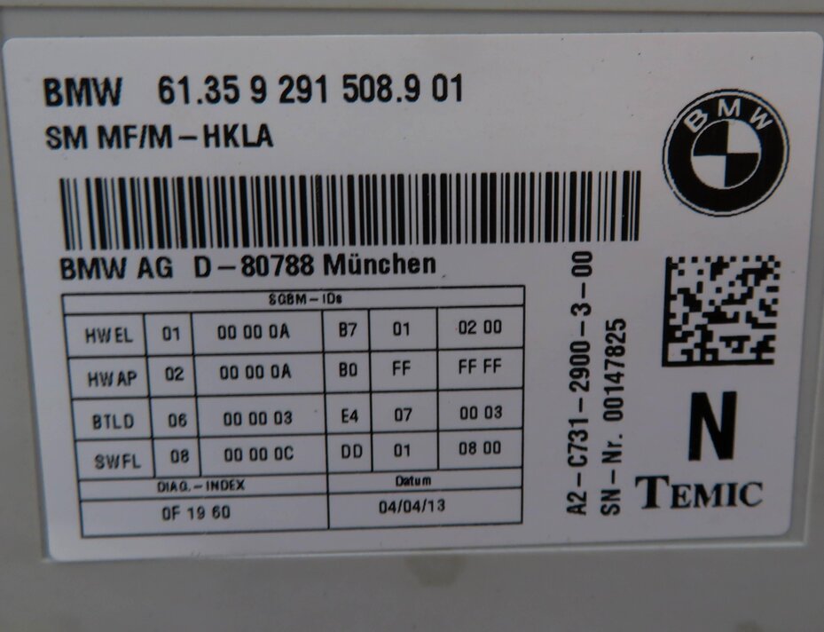 Thumbnail 6: 10-17 BMW 528i 535i 550i 650i 740i 750i 760i F10 F01 COMFORT MEMORY SEAT MODULE
