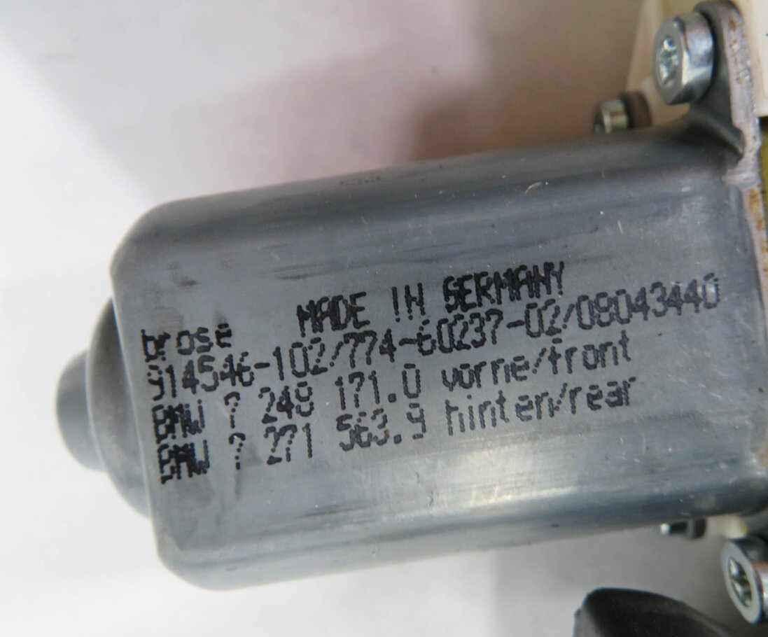 Thumbnail 6: 11-16 BMW 528i 535i 550i M5 (F10) LEFT FRONT DRIVER WINDOW REGULATOR w/ MOTOR