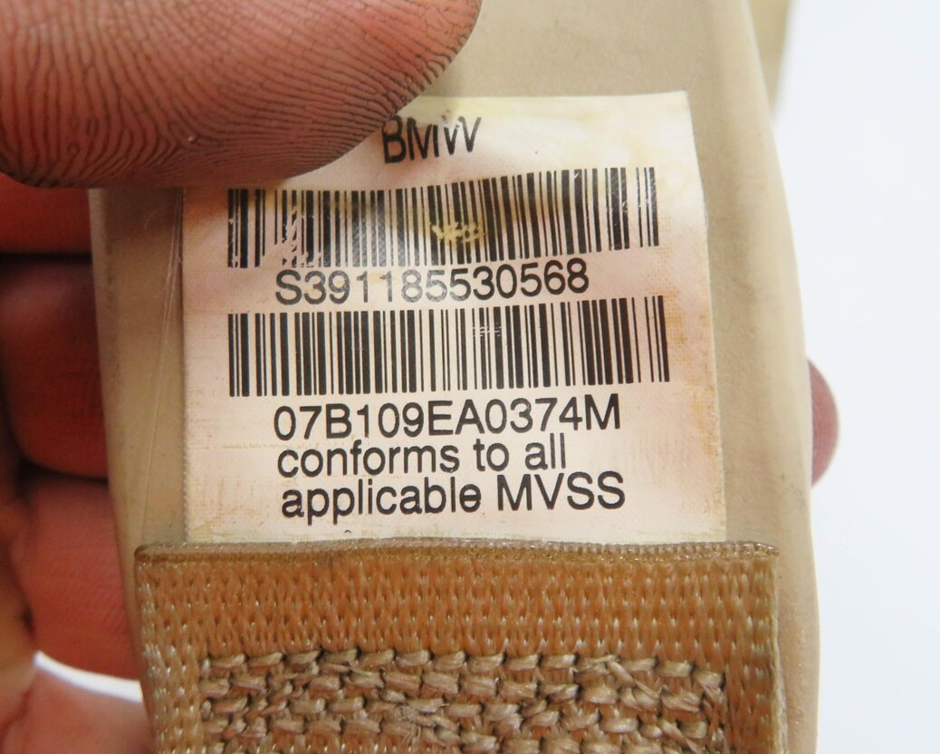 Thumbnail 9: 2007 BMW X5 (E70) REAR 2nd SECOND ROW SEATBELT RETRACTOR SET-2 (BEIGE)