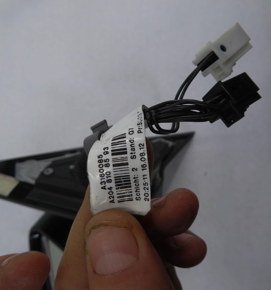 Thumbnail 8: 12-15 MERCEDES C250 C350 C63 (W204) LEFT HEATED MEM AUTODIM MIRROR (BLACK 040U)