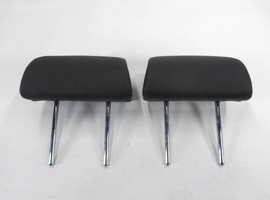 Thumbnail 2: 2009 BMW X5 (E70) L&R REAR 2nd SECOND ROW (BLACK LEATHER) HEADREST SET-2