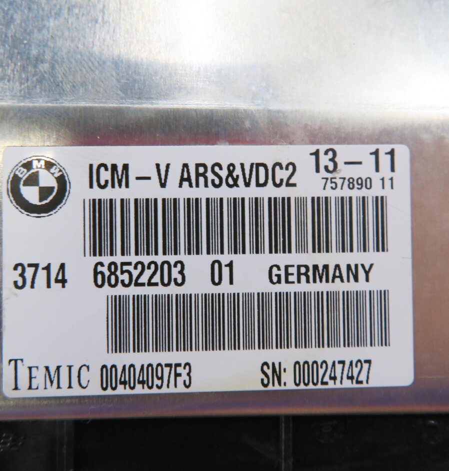 Thumbnail 6: 2011 BMW 550i (F10) VDC SUSPENSION CONTROL MODULE COMPUTER ICM-V ARS & VDC 2