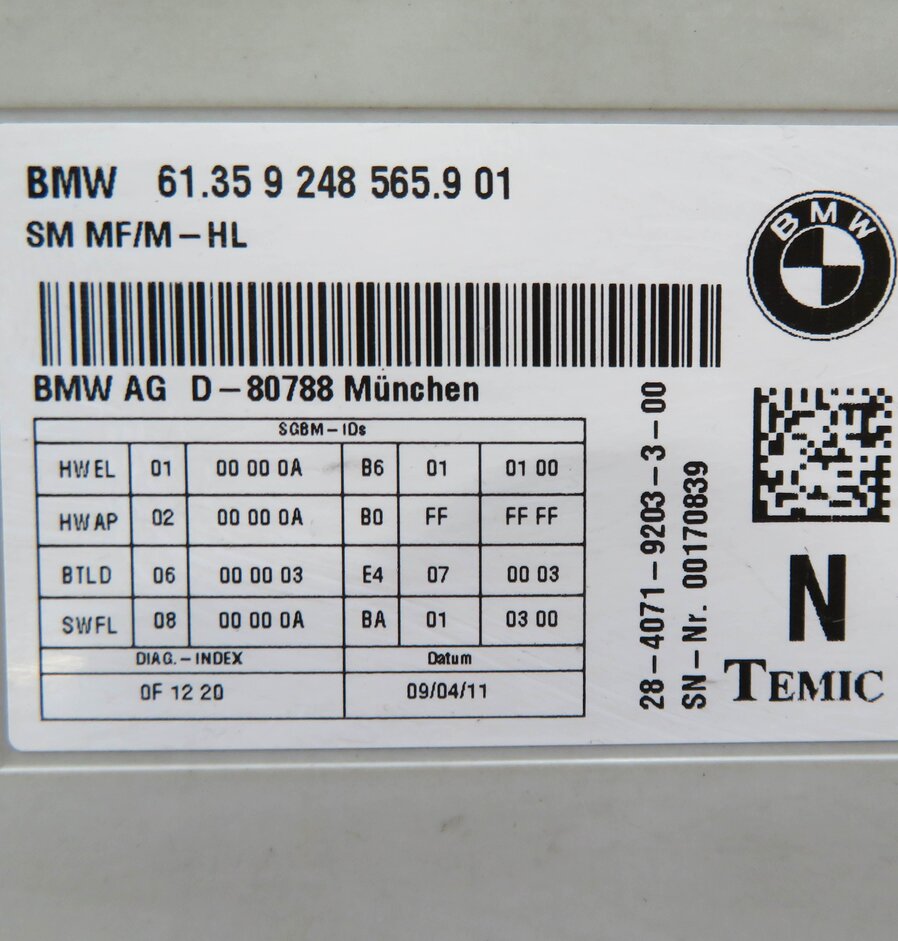Thumbnail 6: 10-17 BMW 528i 535i 550i 650i 740i 750i 760i F10 F01 COMFORT MEMORY SEAT MODULE