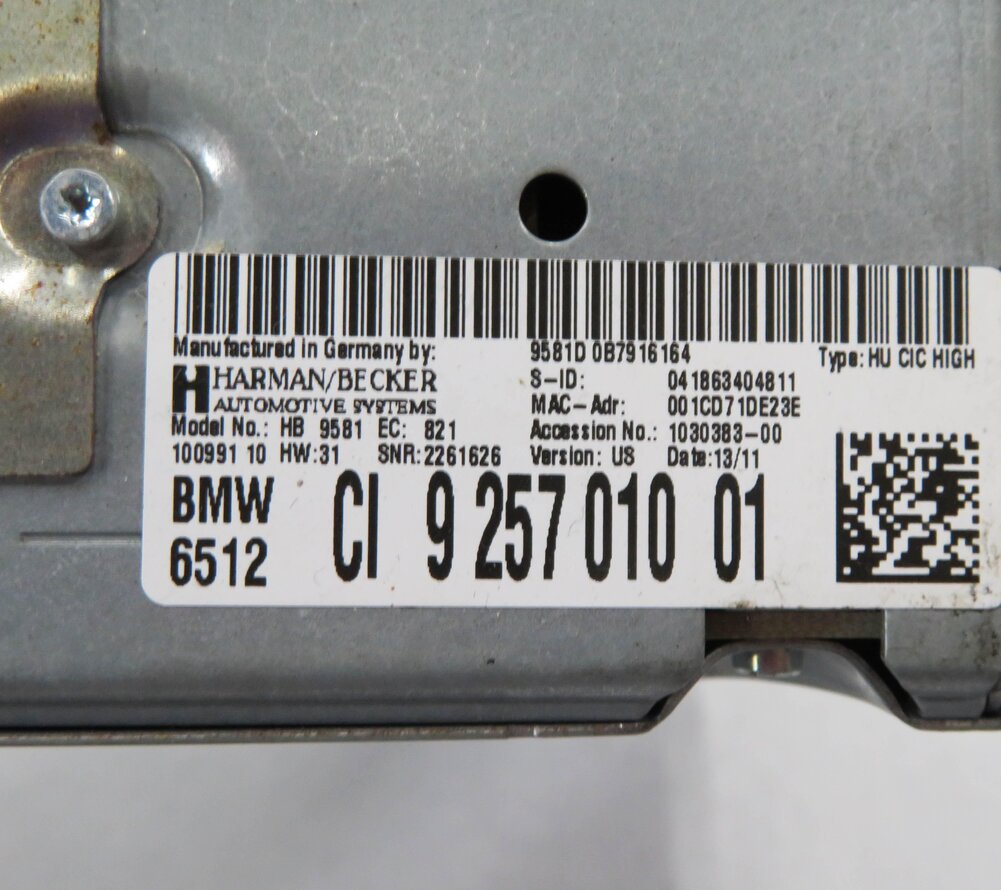 Thumbnail 5: 10-12 BMW 528i 535i 550i 750i 760i (F01 F10) STEREO CD GPS NAVIGATION RECEIVER