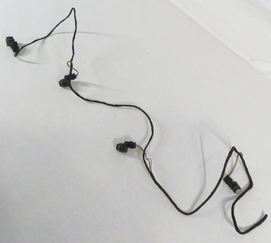2009 BMW 750i (F01) REAR PDC PARK DISTANCE SENSOR SET-4 w/ HARNESS (SILVER A72)