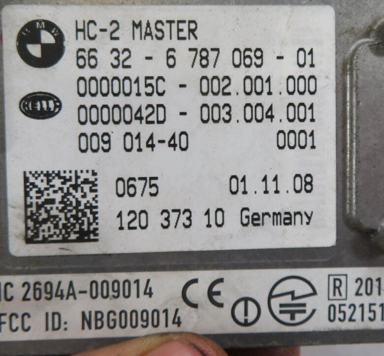 Thumbnail 8: 2009 BMW 750i (F01) RIGHT PASSENGER REAR LANE DEPARTURE WARNING MODULE (MASTER)