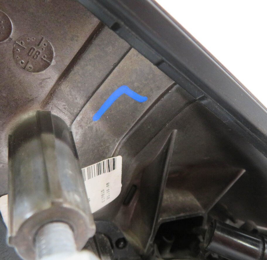 Thumbnail 9: 09-12 BMW 740i 750i 760i (F01) LEFT P-FOLD AUTODIM MIRROR w/ BLIND SPOT (SILVER)
