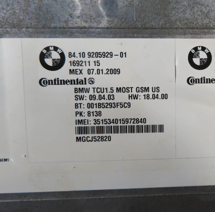 Thumbnail 7: 2009 BMW 335i (E90) BLUETOOTH TELEMATIC COMMUNICATION CONTROL MODULE