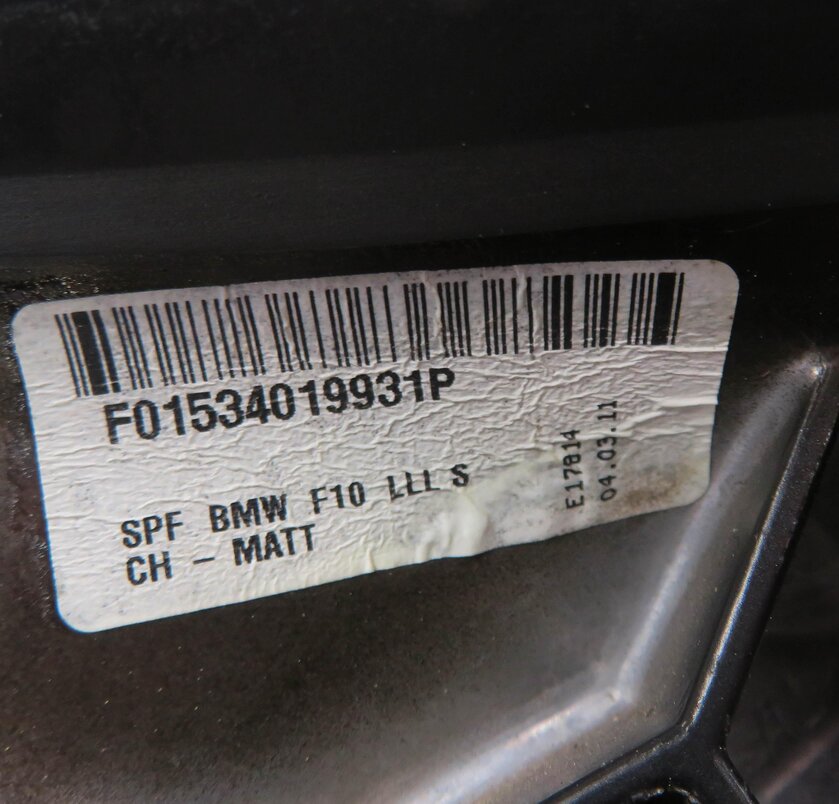 Thumbnail 7: 2011-2012 BMW 528i 535i 550i (F10) LEFT P-FOLD AUTODIM MEMORY MIRROR (WHITE 300)