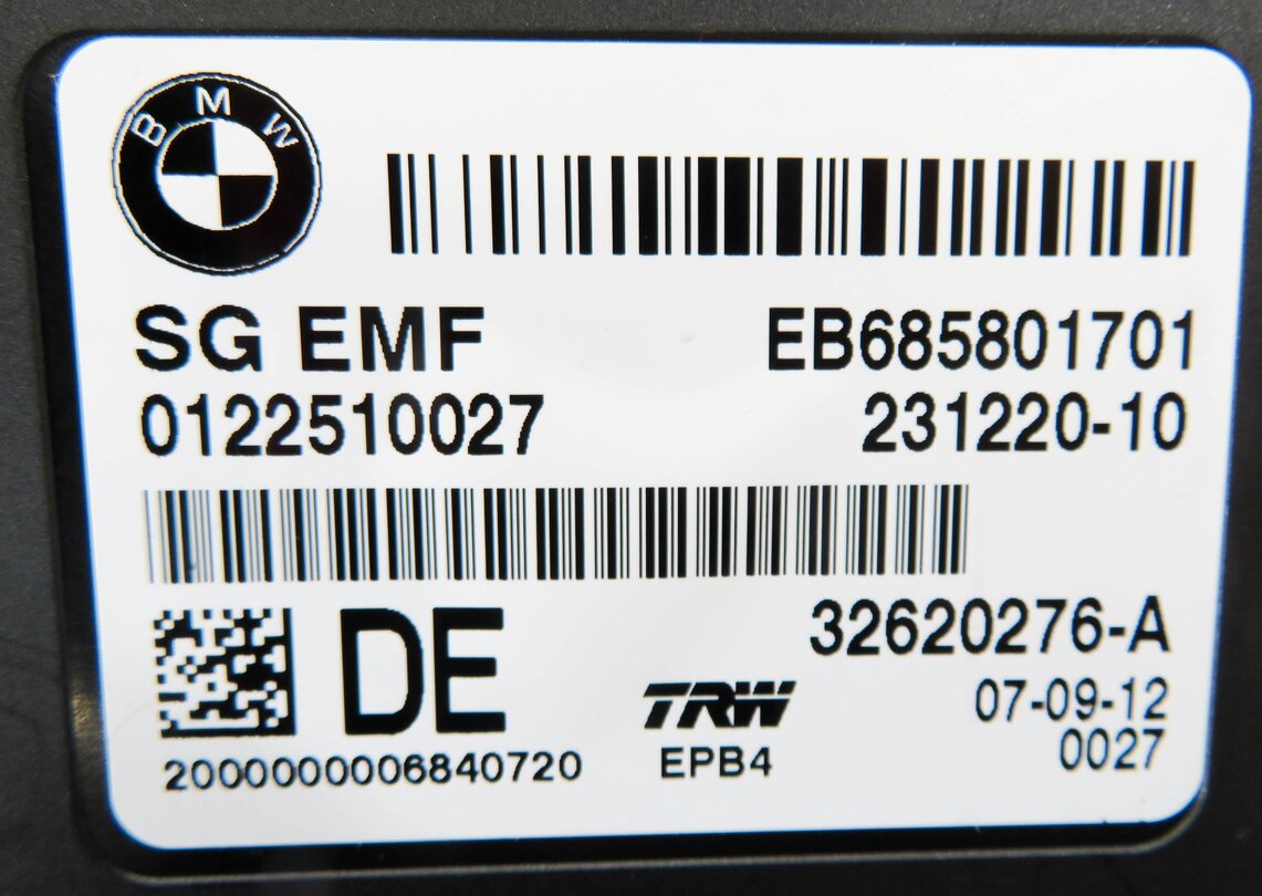 Thumbnail 6: 11-19 BMW 528i 535i 550i 640i 650i M5 M6 X3 X4 - PARKING BRAKE CONTROL MODULE