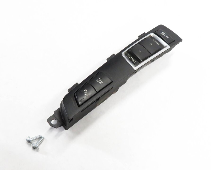 2013 BMW X3 (F25) FRONT CONSOLE SHIFTER TRIM ECO HILL DESCENT PDC SWITCH PANEL