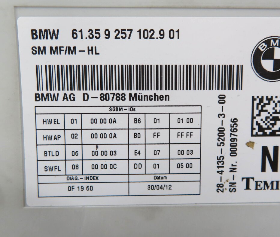 Thumbnail 6: 10-17 BMW 528i 535i 550i 650i 740i 750i 760i F10 F01 COMFORT MEMORY SEAT MODULE