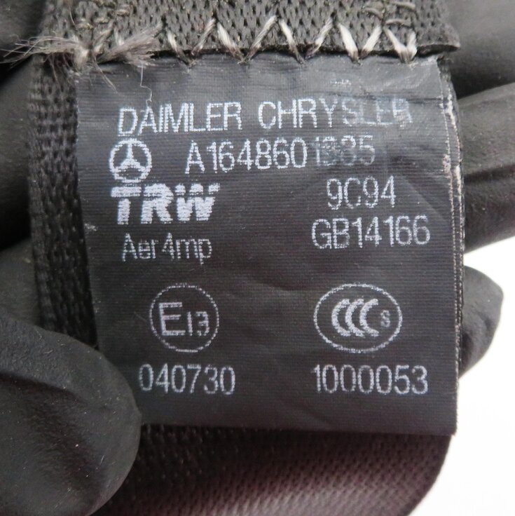 Thumbnail 6: 2009 MERCEDES BENZ GL550 (X164) LEFT REAR 2nd ROW - SEATBELT RETRACTOR (BLACK)