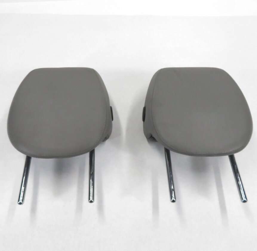 Thumbnail 2: 2008 PORSCHE CAYENNE (957) FRONT LEFT & RIGHT (GRAY LEATHER) HEADREST SET-2