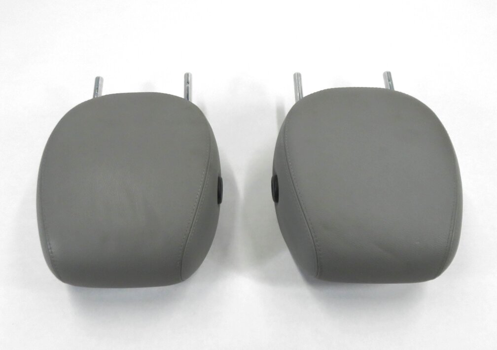Thumbnail 4: 2008 PORSCHE CAYENNE (957) FRONT LEFT & RIGHT (GRAY LEATHER) HEADREST SET-2