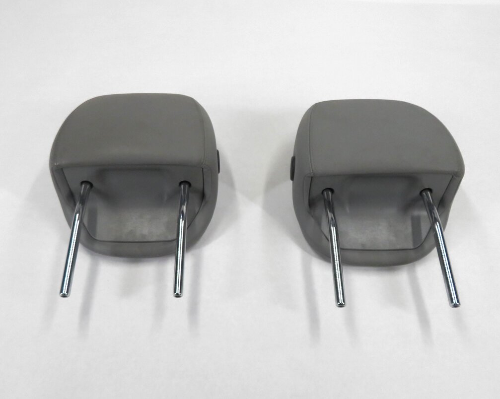Thumbnail 5: 2008 PORSCHE CAYENNE (957) FRONT LEFT & RIGHT (GRAY LEATHER) HEADREST SET-2