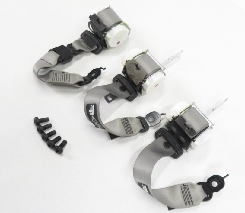 2011 BMW 550i (F10) REAR - LEFT / CENTER / RIGHT - SEATBELT RETRACTOR SET (GRAY)