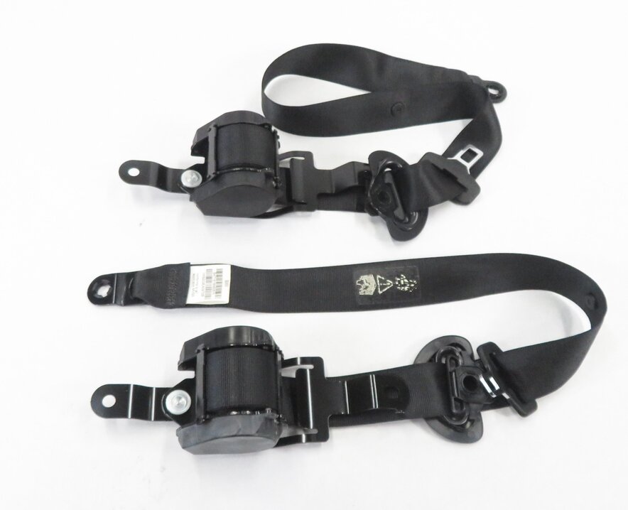 Thumbnail 3: 2011 BMW X5 (E70) REAR SECOND ROW SEAT - SEATBELT BUCKLE RETRACTOR SET-2 (BLACK)