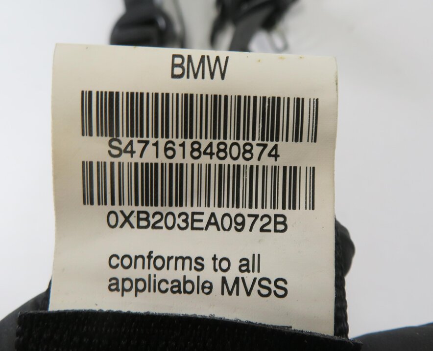 Thumbnail 6: 2011 BMW X5 (E70) REAR SECOND ROW SEAT - SEATBELT BUCKLE RETRACTOR SET-2 (BLACK)