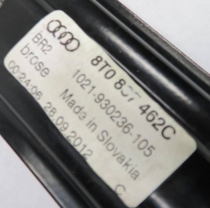 Thumbnail 6: 2013 AUDI S5 (B8 8T) COUPE - RIGHT PASSENGER DOOR POWER WINDOW REGULATOR & MOTOR